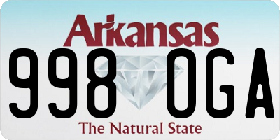 AR license plate 998OGA