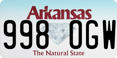AR license plate 998OGW
