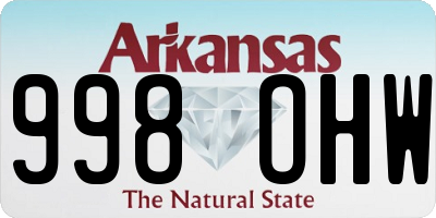 AR license plate 998OHW