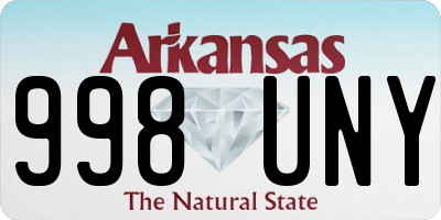 AR license plate 998UNY
