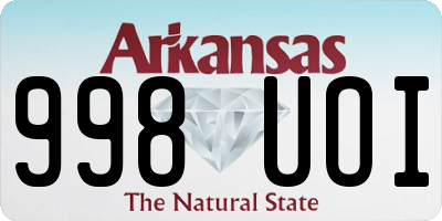 AR license plate 998UOI