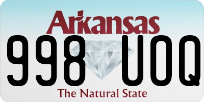 AR license plate 998UOQ
