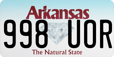AR license plate 998UOR