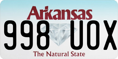 AR license plate 998UOX