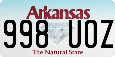 AR license plate 998UOZ