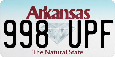 AR license plate 998UPF