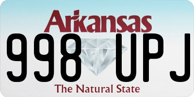 AR license plate 998UPJ