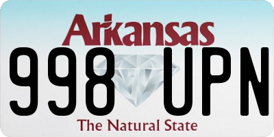 AR license plate 998UPN