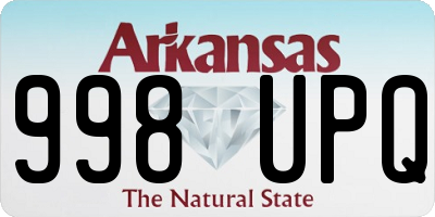 AR license plate 998UPQ