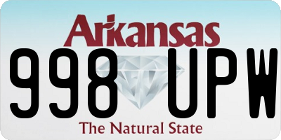 AR license plate 998UPW