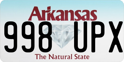 AR license plate 998UPX