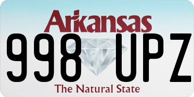 AR license plate 998UPZ