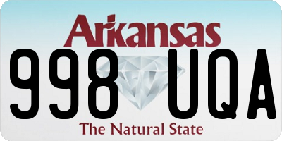 AR license plate 998UQA