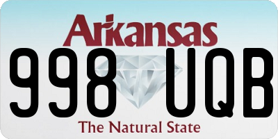 AR license plate 998UQB