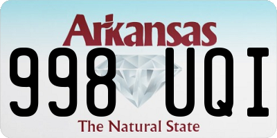 AR license plate 998UQI