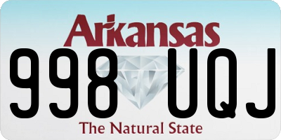 AR license plate 998UQJ