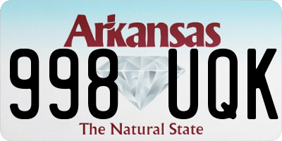 AR license plate 998UQK