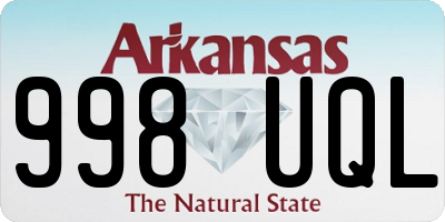 AR license plate 998UQL