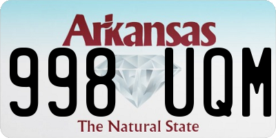 AR license plate 998UQM
