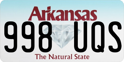 AR license plate 998UQS