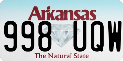 AR license plate 998UQW