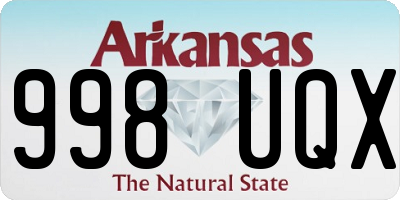 AR license plate 998UQX