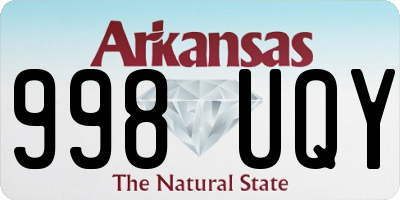 AR license plate 998UQY