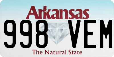 AR license plate 998VEM