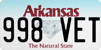 AR license plate 998VET