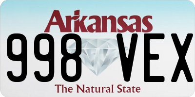 AR license plate 998VEX