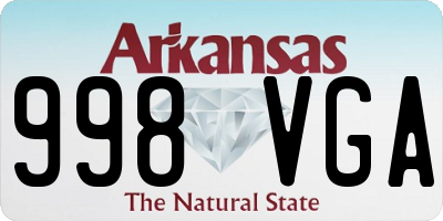 AR license plate 998VGA