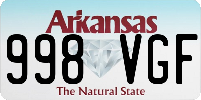 AR license plate 998VGF
