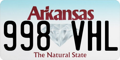 AR license plate 998VHL
