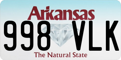 AR license plate 998VLK