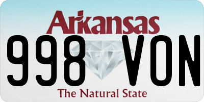 AR license plate 998VON