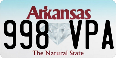 AR license plate 998VPA