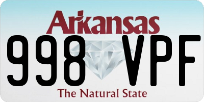 AR license plate 998VPF