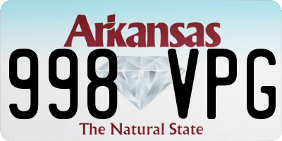 AR license plate 998VPG