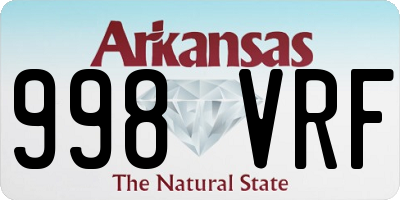 AR license plate 998VRF
