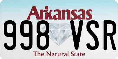 AR license plate 998VSR