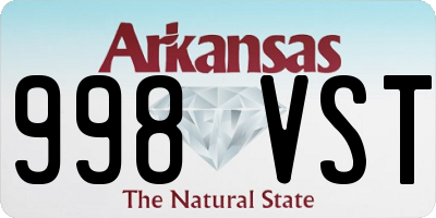 AR license plate 998VST