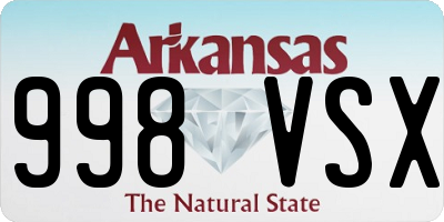 AR license plate 998VSX