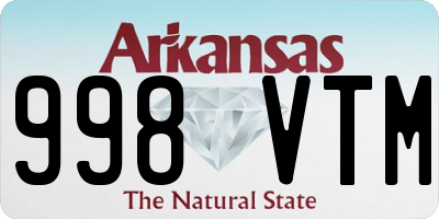 AR license plate 998VTM