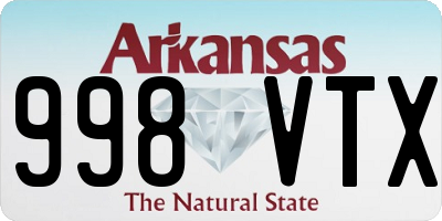 AR license plate 998VTX