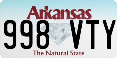 AR license plate 998VTY