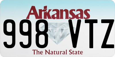 AR license plate 998VTZ