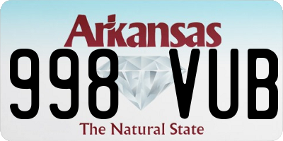 AR license plate 998VUB