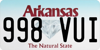 AR license plate 998VUI