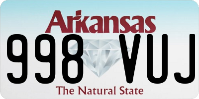AR license plate 998VUJ