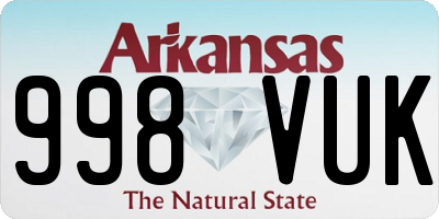 AR license plate 998VUK